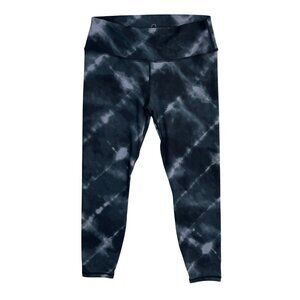 VARLEY Century Legging Mid Rise 26" Size L Black Grey Tie Dye